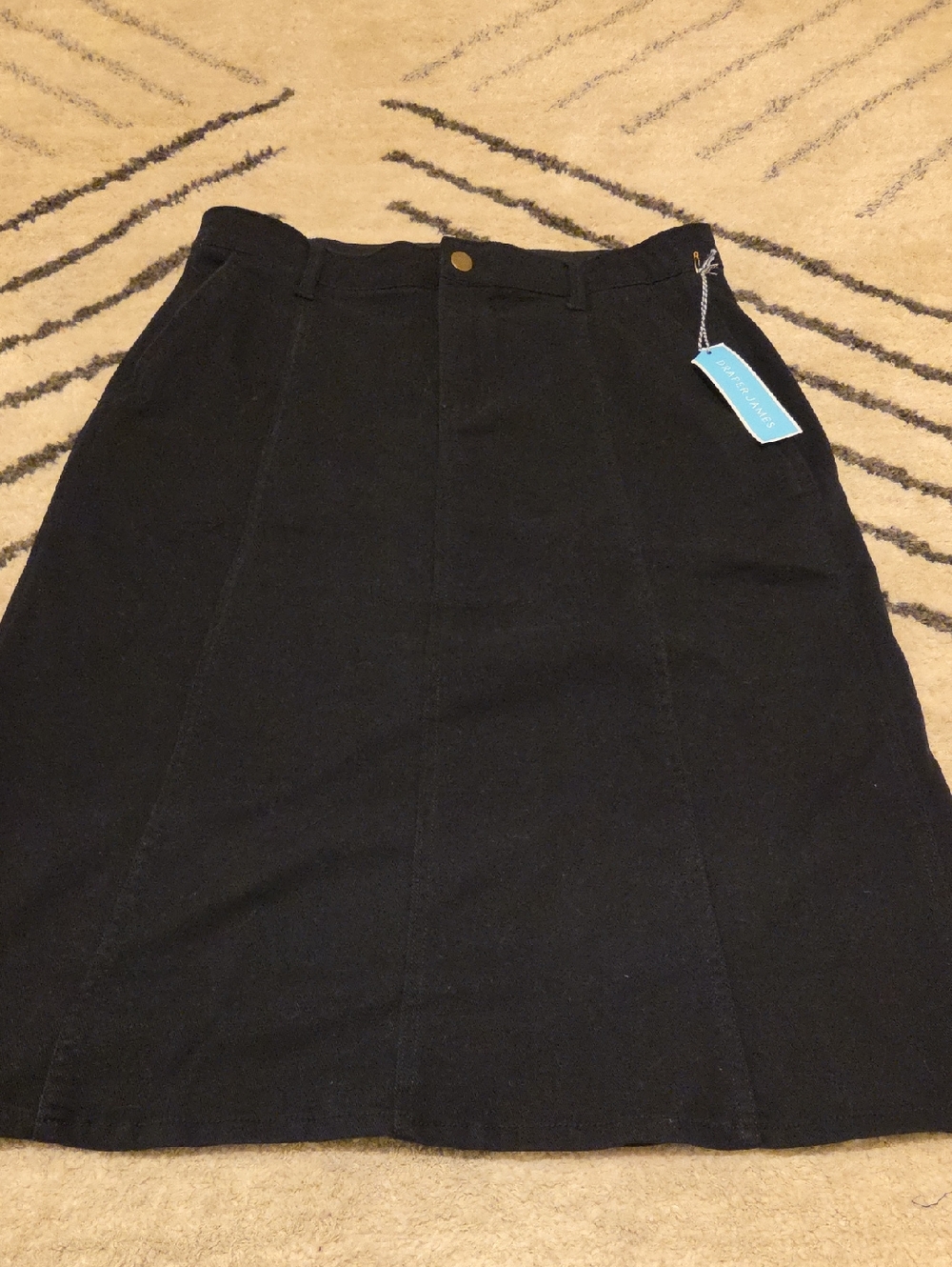 Draper James Black A-Line Skirt